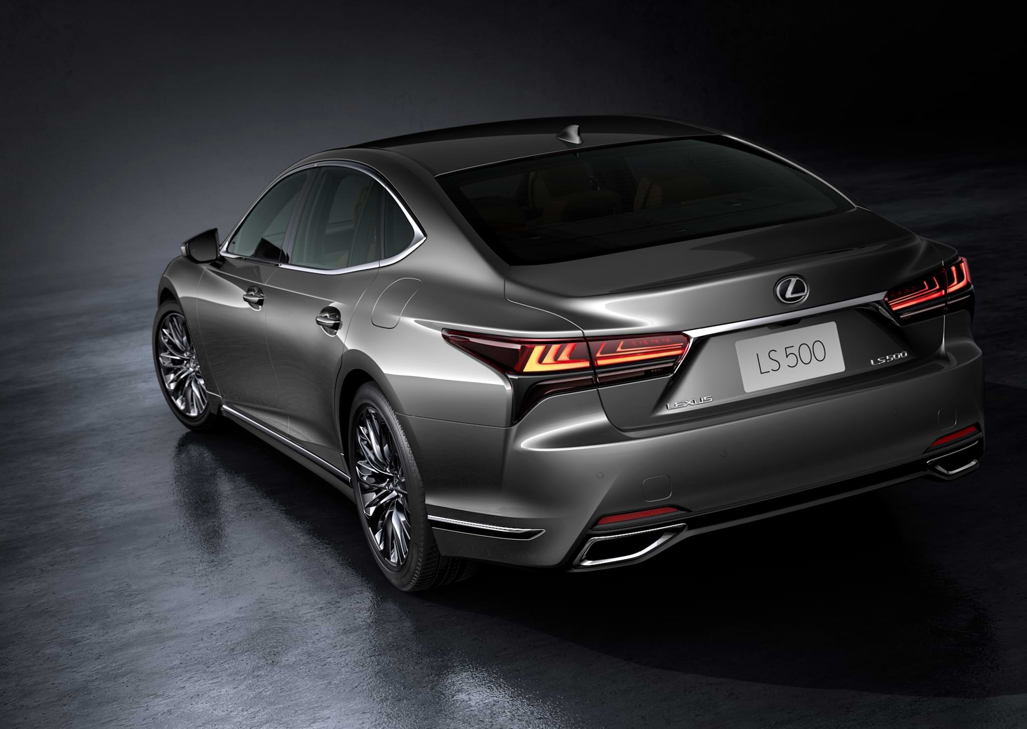 Lexus LS 500 rear three quarter view